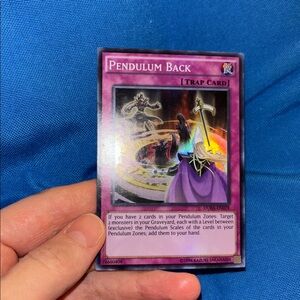 Yugioh Card Pendulum Back Trap Card 1996 NWOTS Shiny